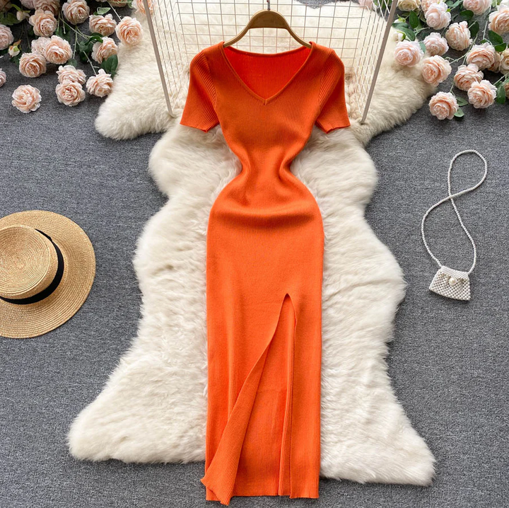 Women’s Ribbed Knit Dress | Maxi