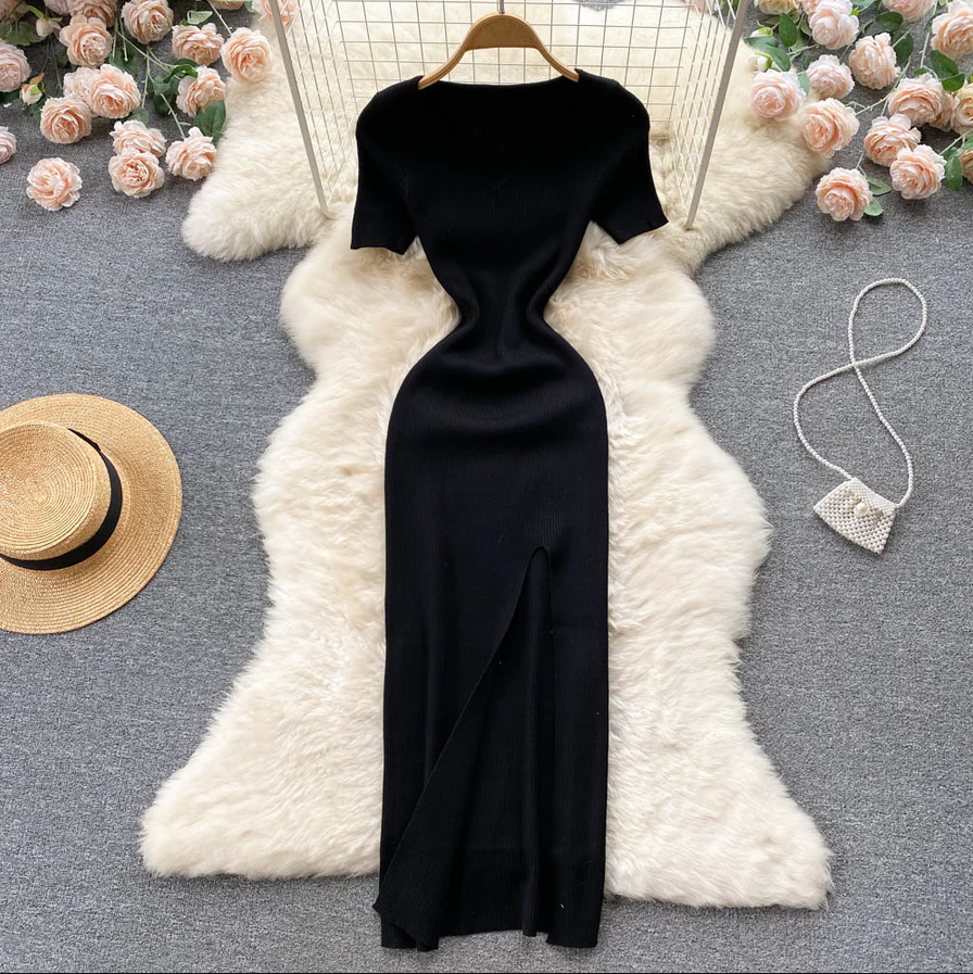 Women’s Ribbed Knit Dress | Maxi