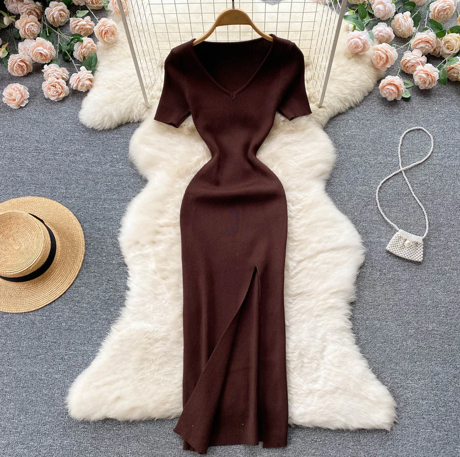 Women’s Ribbed Knit Dress | Maxi