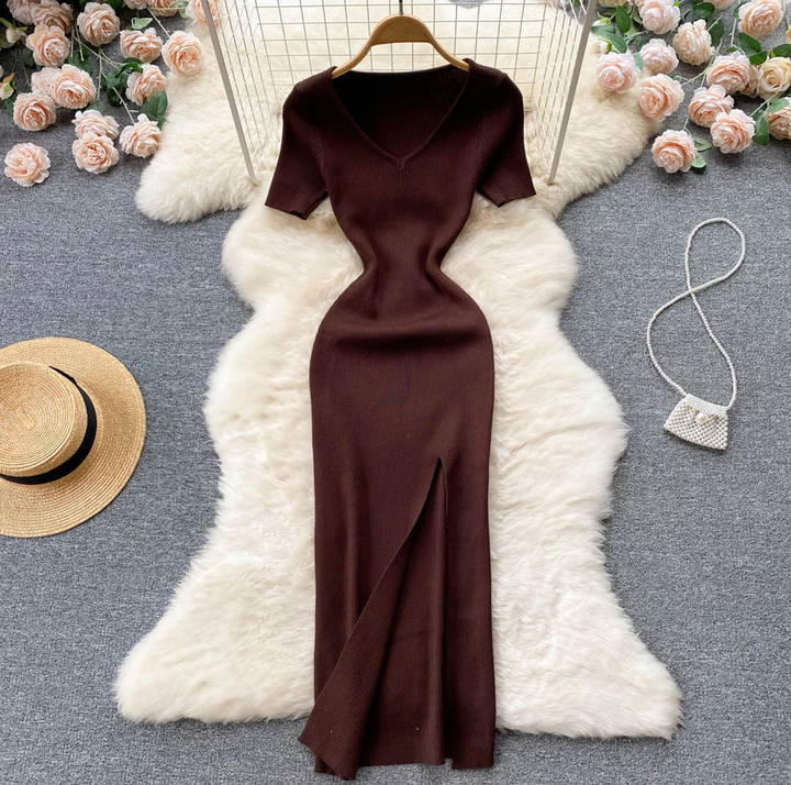 Women’s Ribbed Knit Dress | Maxi