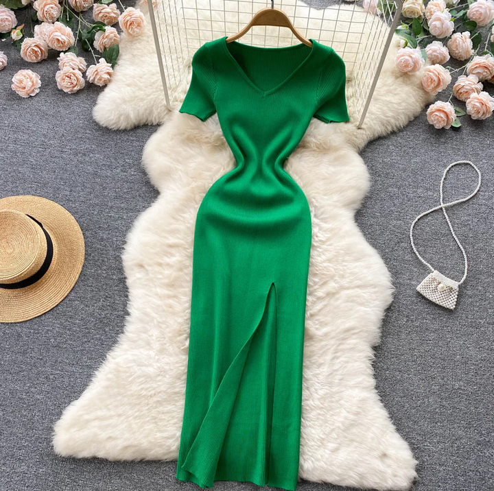 Women’s Ribbed Knit Dress | Maxi