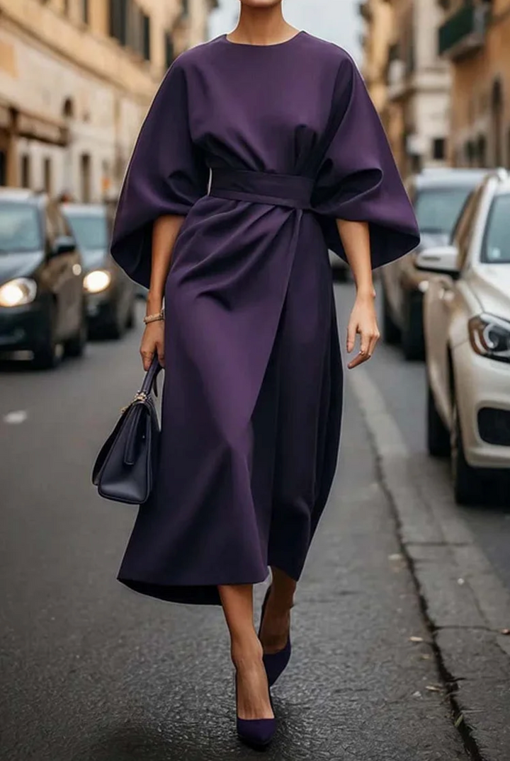 Women's Lantern Sleeve Dress | Midi