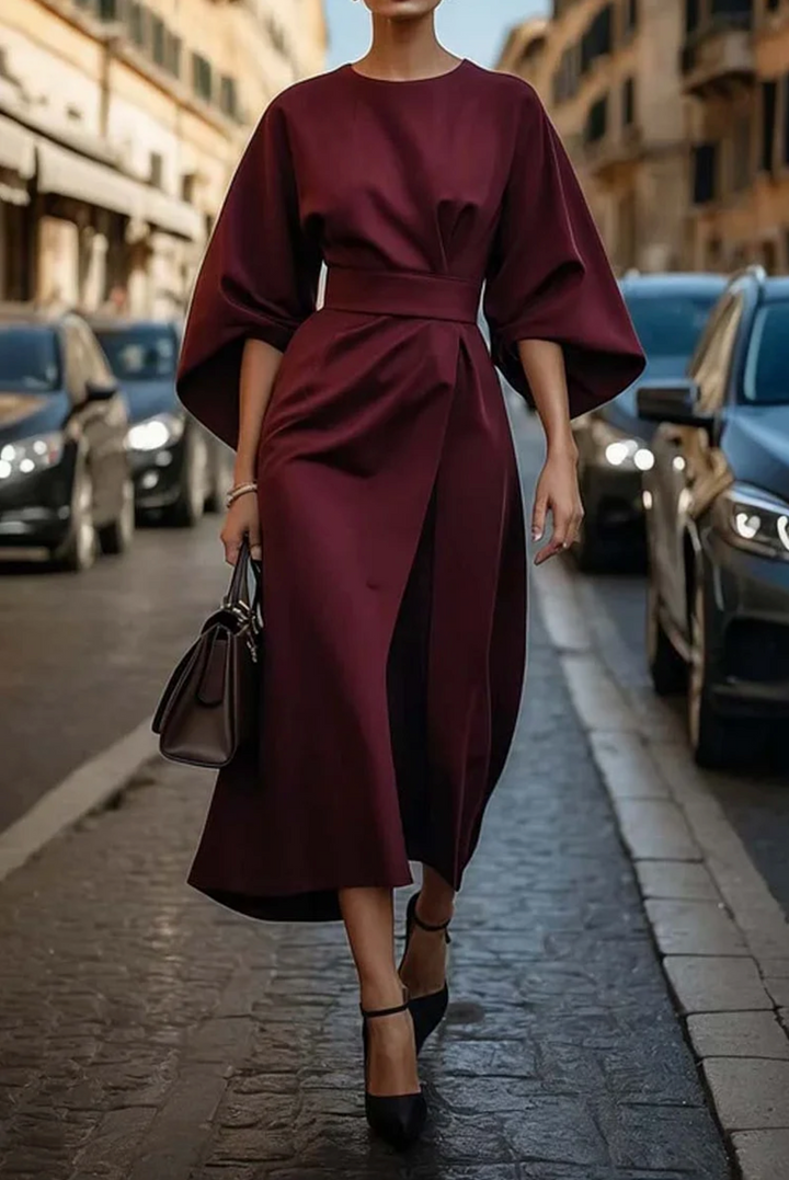Women's Lantern Sleeve Dress | Midi