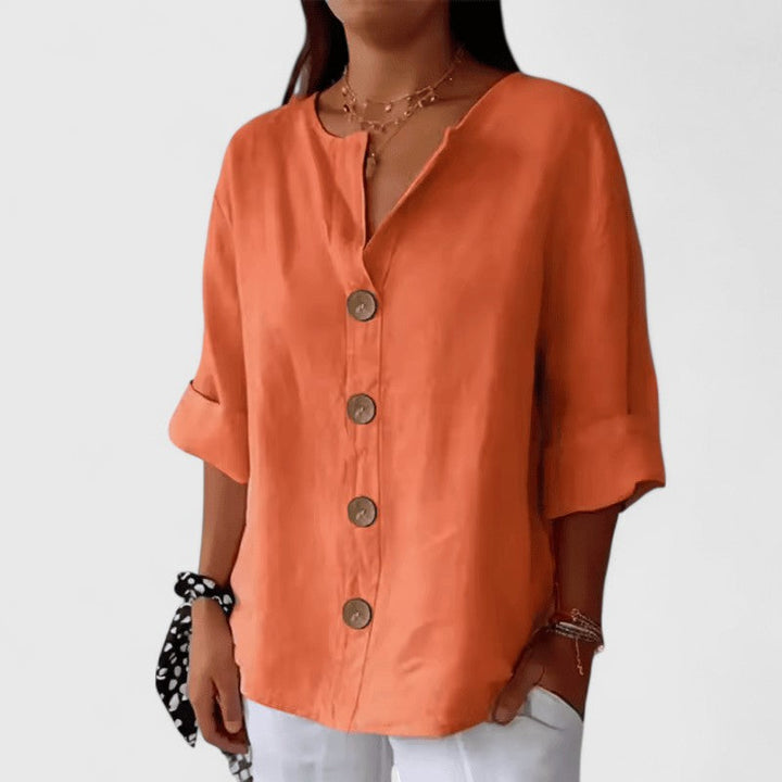 Women's Elegant Button Up Blouse | Long Sleeves