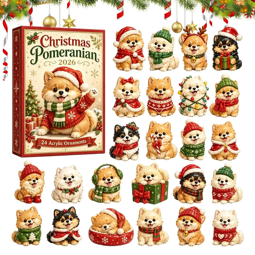 Calendrier de l’Avent pour chien avec décorations pour sapin | Noël