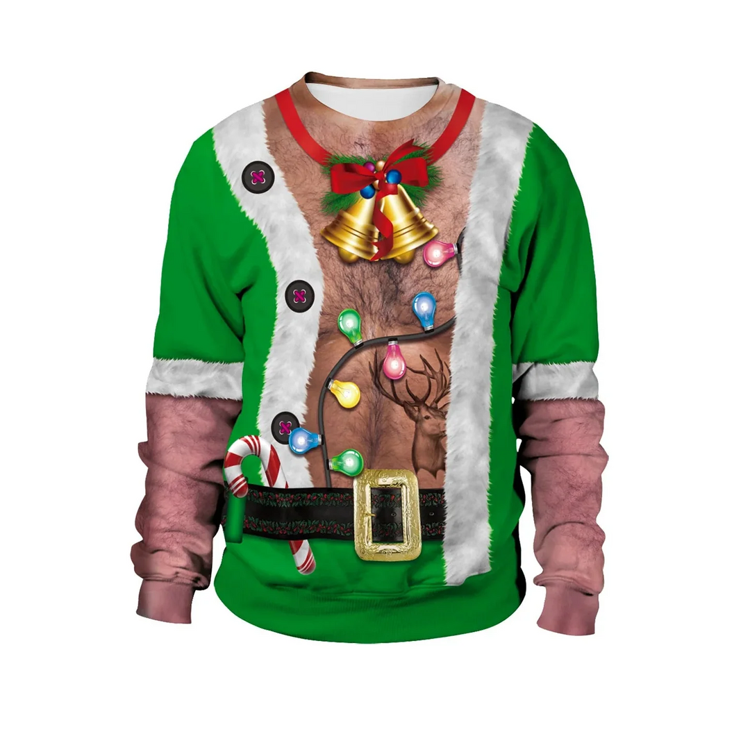 Men's Long Sleeve Winter Christmas Sweater | Printed
