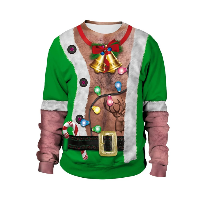 Men's Long Sleeve Winter Christmas Sweater | Printed