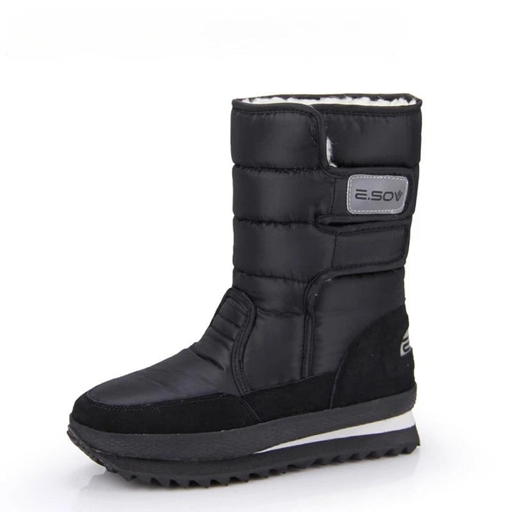 Bottes de neige d’hiver à plateforme montant au mollet pour femme | fausse fourrure