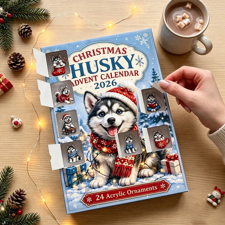 Calendrier de l’Avent husky pour chien, 24 jours | Noël