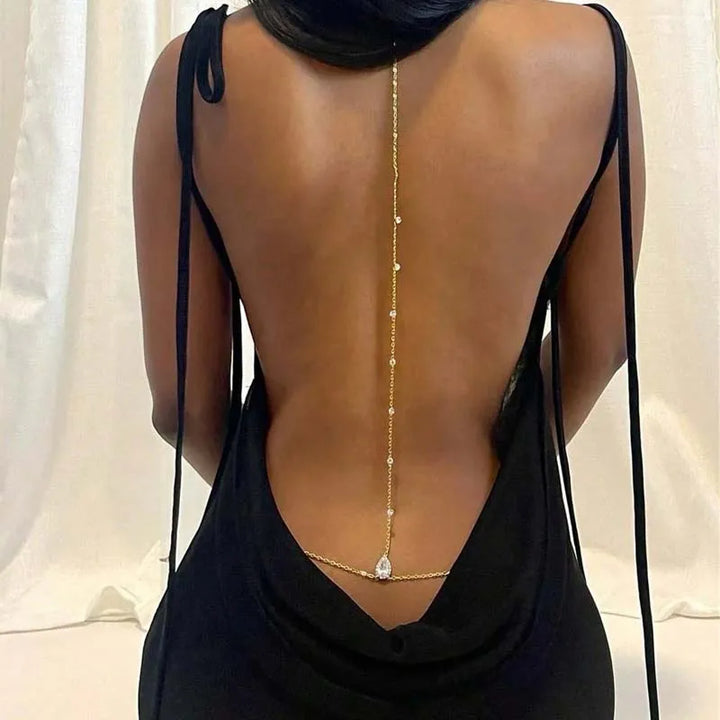 Women’s Gold Backdrop Necklace | Bridal