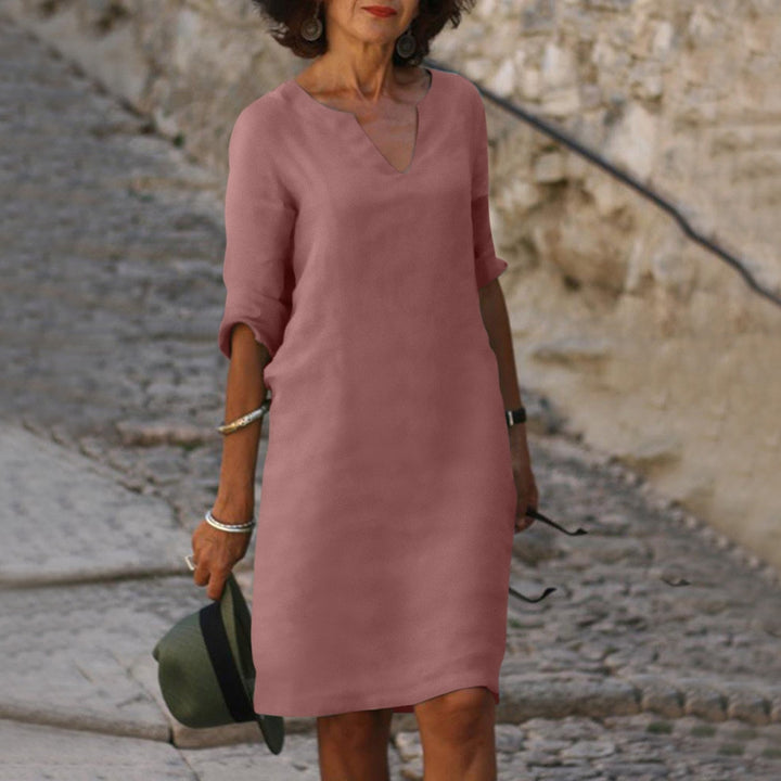 Women’s Elegant Summer Notch Neck Dress | Mini