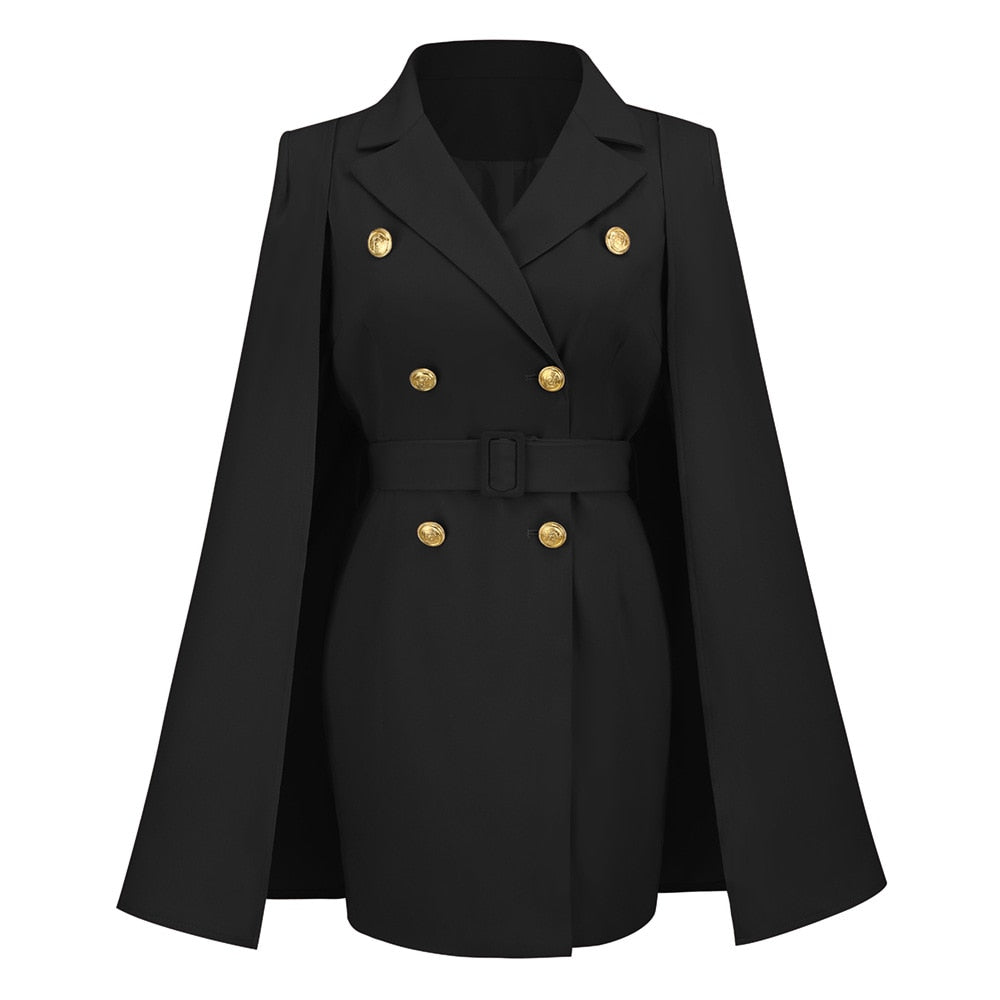 Women’s Formal Cape Blazer Dress | Mini