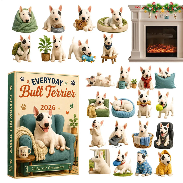 Calendrier de l’Avent bull-terrier pour les amoureux des chiens | Noël
