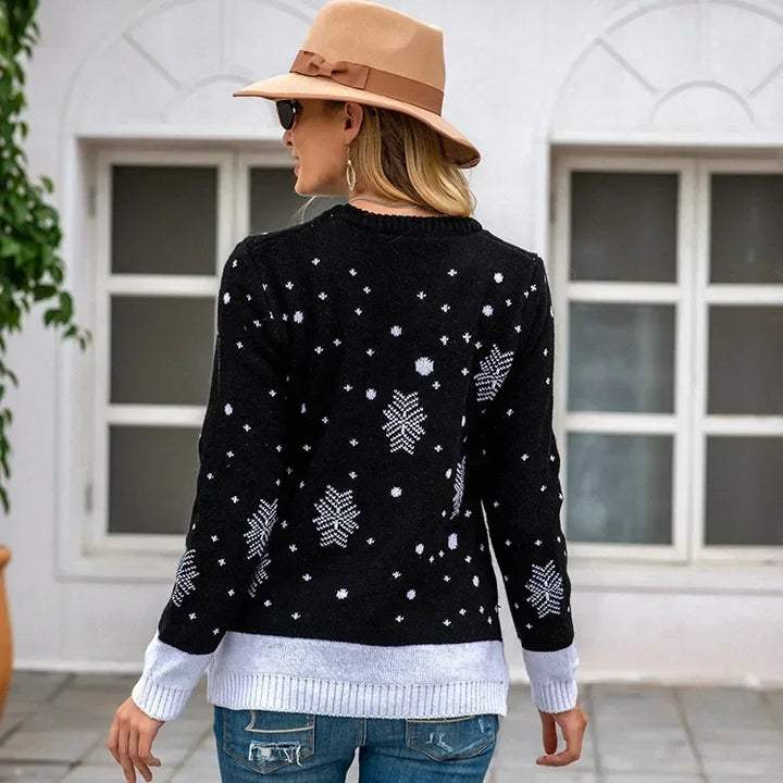 Women’s Crew Neck Knitted Christmas Sweater | Winter