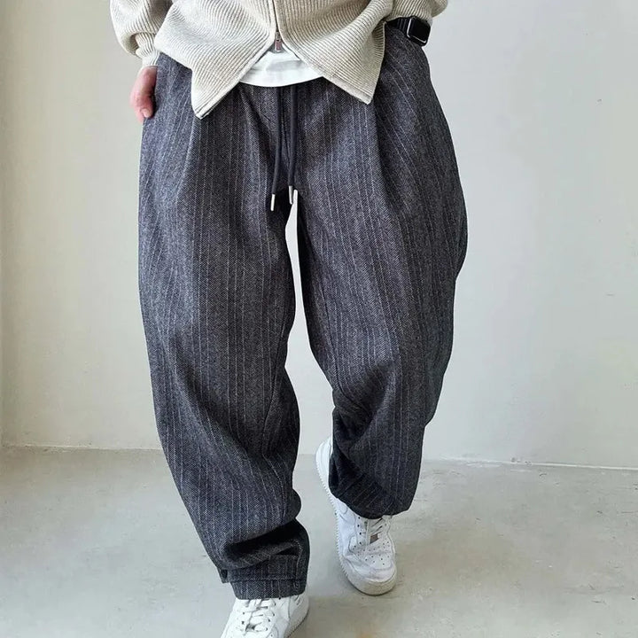 Men's Casual Drawstring Trouser | Wide Leg