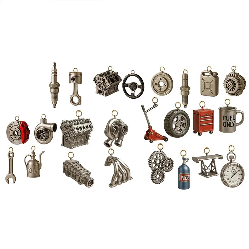 Calendrier de l'Avent de Noël avec mini-outils et accessoires automobiles | Mécanicien