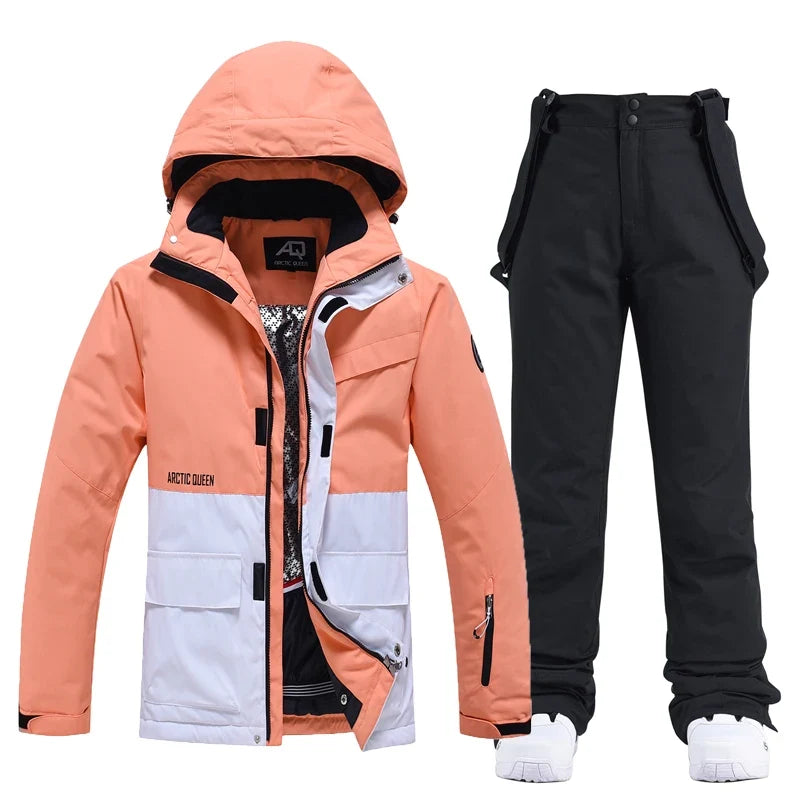 Unisex Hooded Ski Jacket and Salopettes Set | Winter