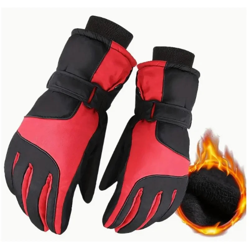 Unisex Thermal Ski Gloves With Wrist Strap | Touchscreen