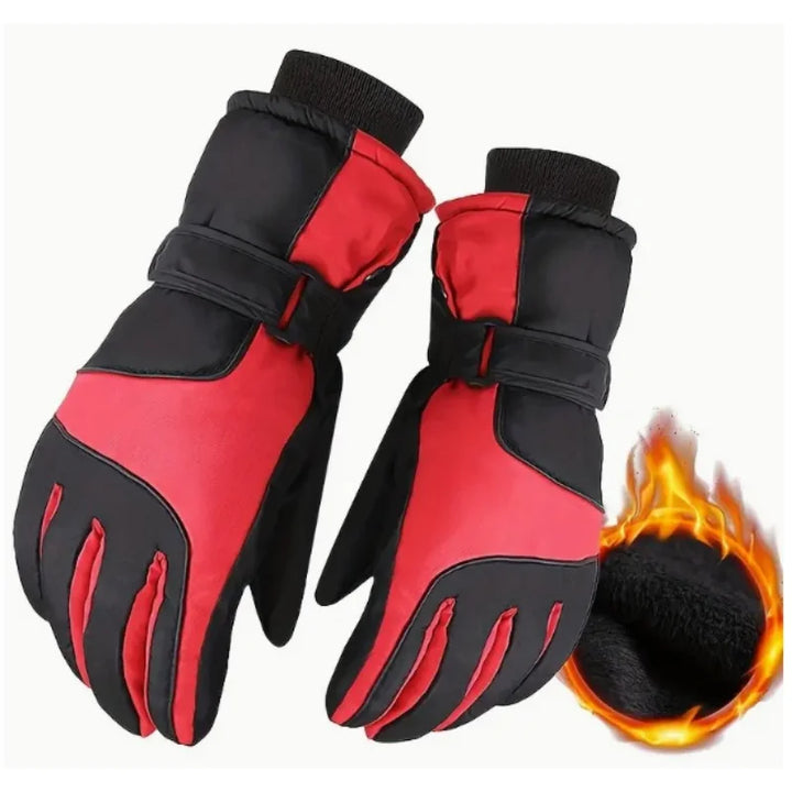 Unisex Thermal Ski Gloves With Wrist Strap | Touchscreen