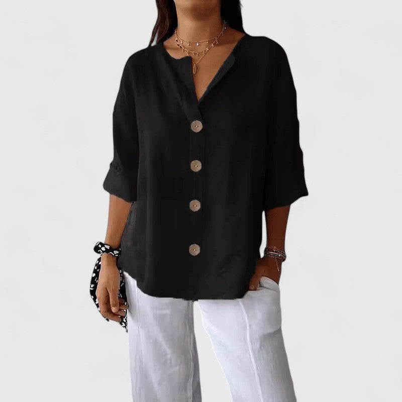 Women's Elegant Button Up Blouse | Long Sleeves