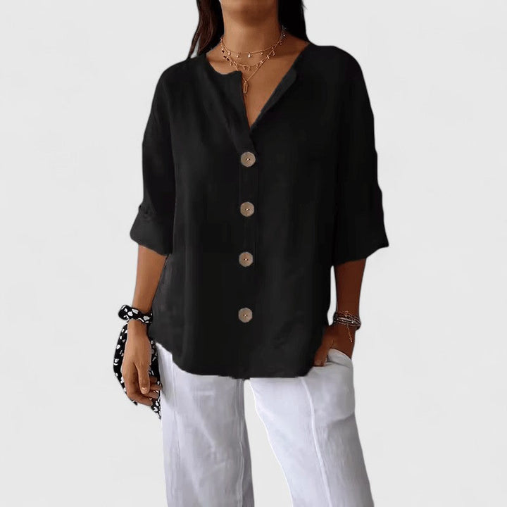 Women's Elegant Button Up Blouse | Long Sleeves