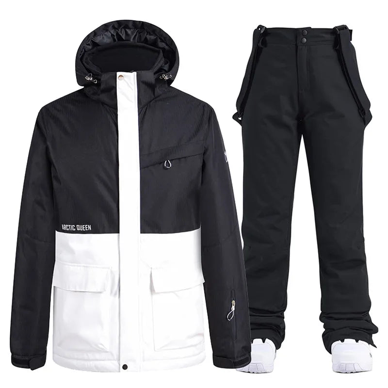 Unisex Hooded Ski Jacket and Salopettes Set | Winter