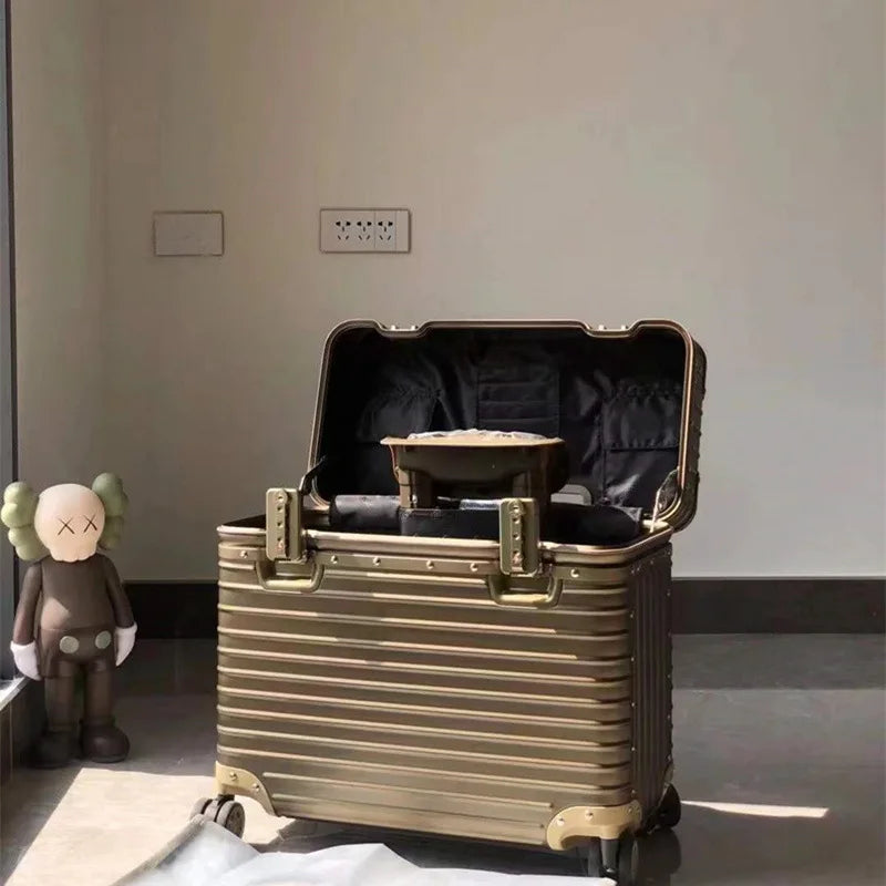 Valise rigide en aluminium | À roulettes pivotantes