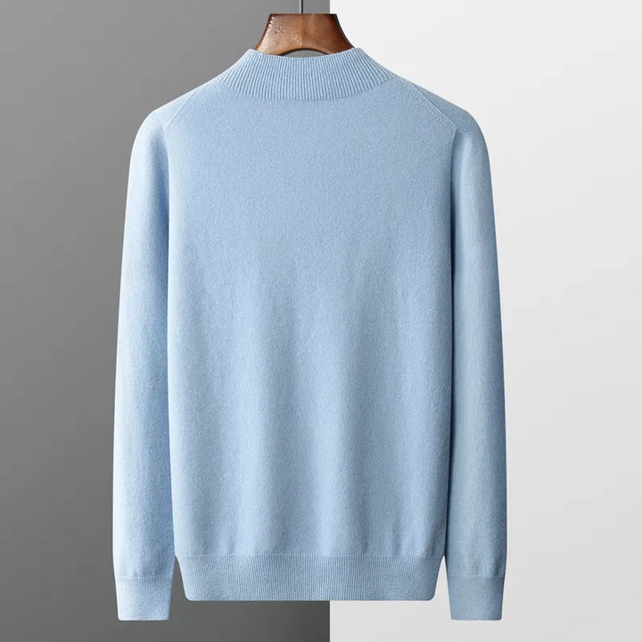 Men's Winter Long Sleeve Knit Sweater | Mock Neck