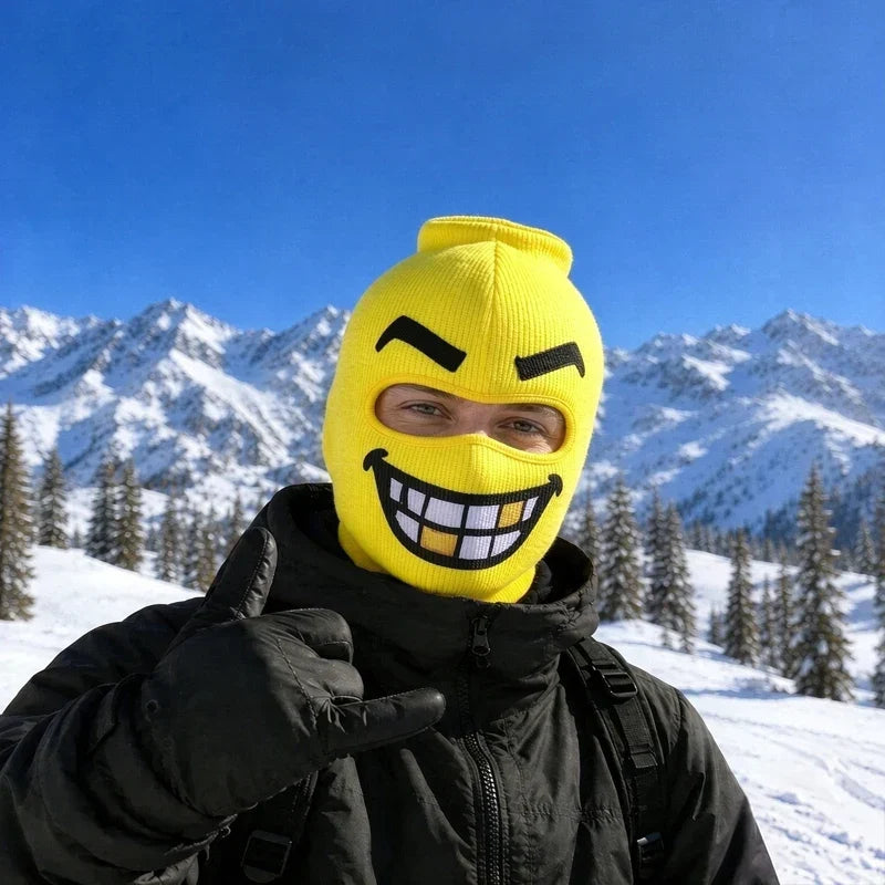 Unisex Knitted Funny Face Balaclava Ski Mask | Winter
