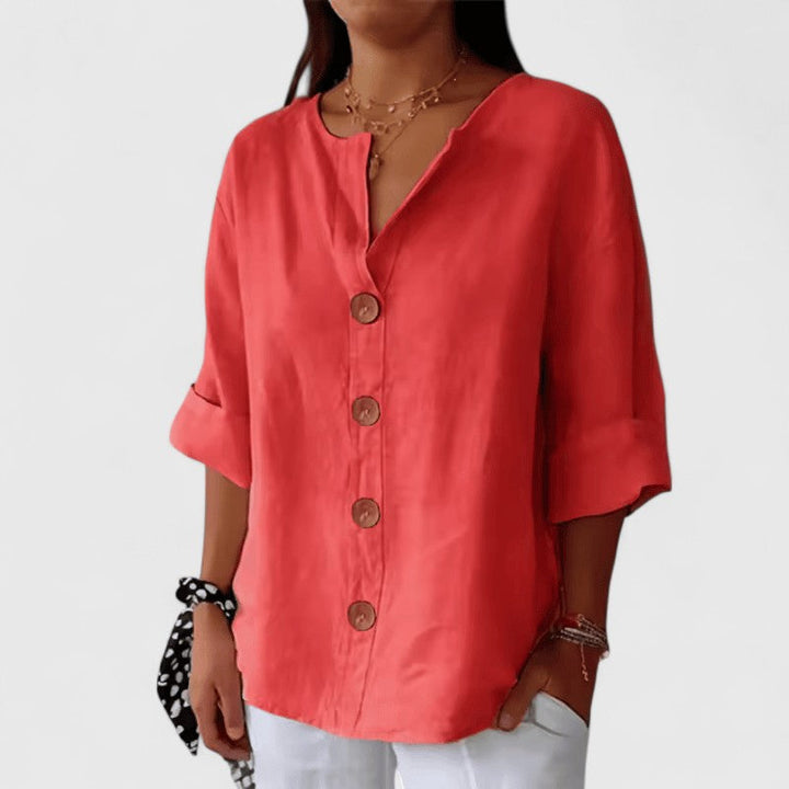 Women's Elegant Button Up Blouse | Long Sleeves