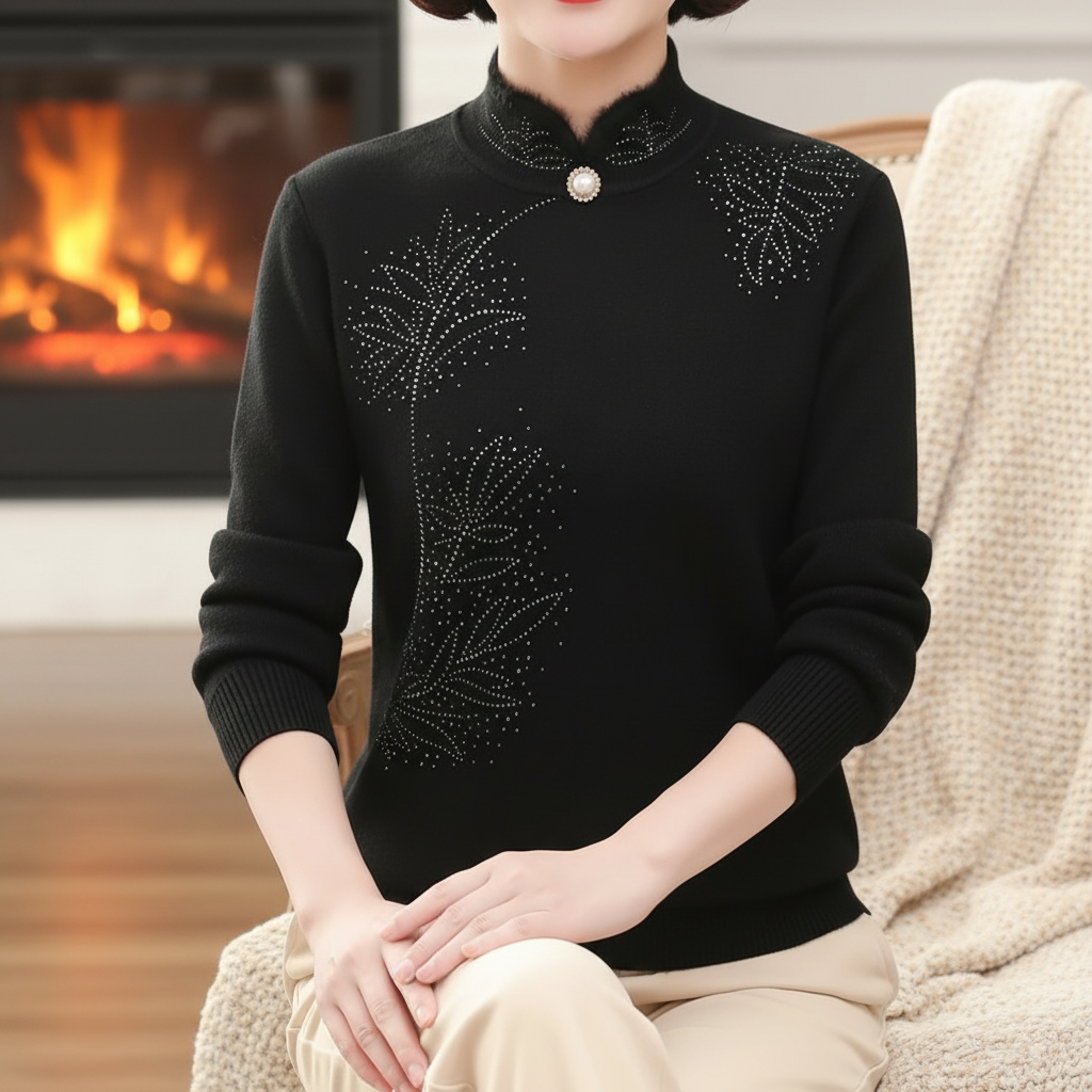 Women’s Casual Mandarin Collar Jumper | Winter