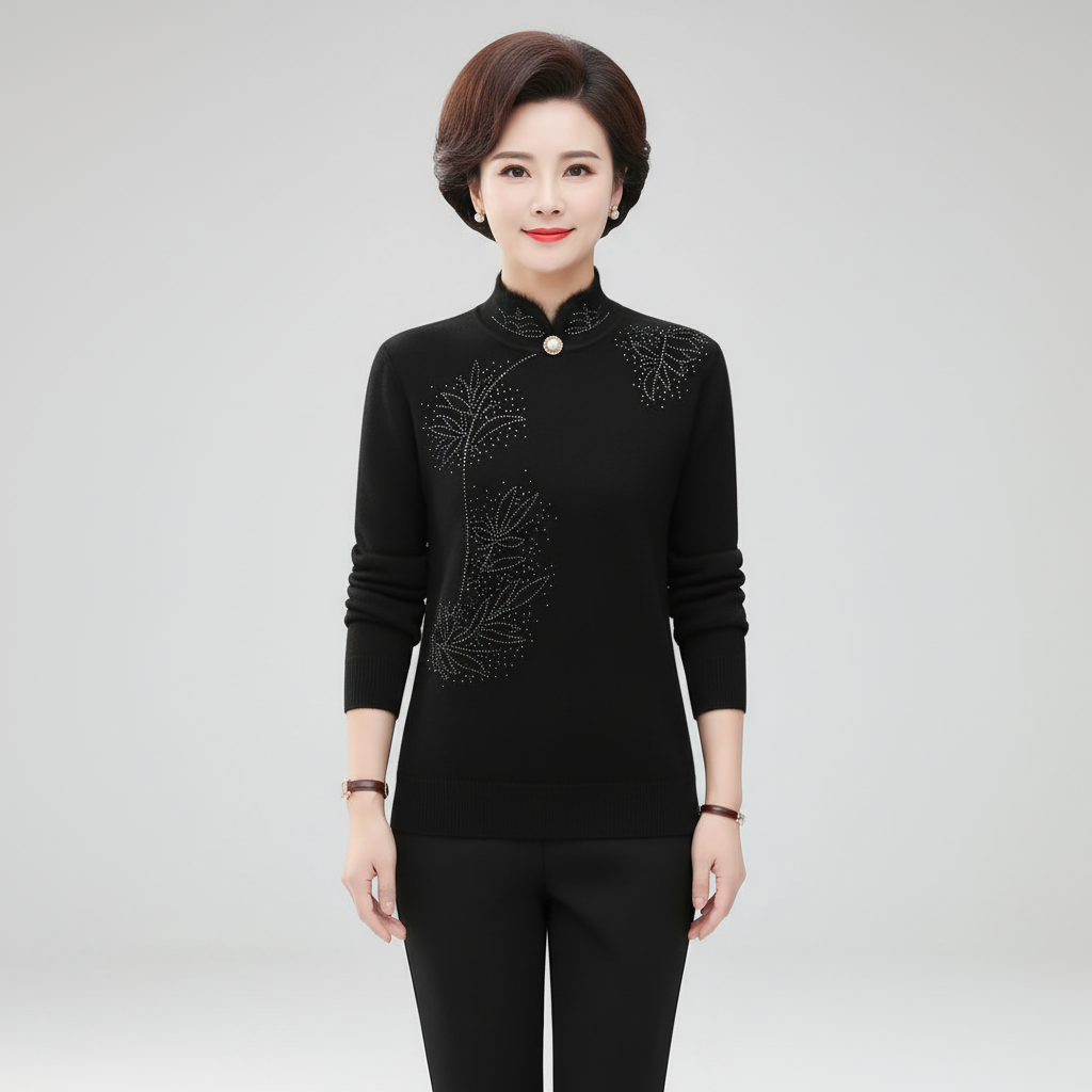 Women’s Casual Mandarin Collar Jumper | Winter