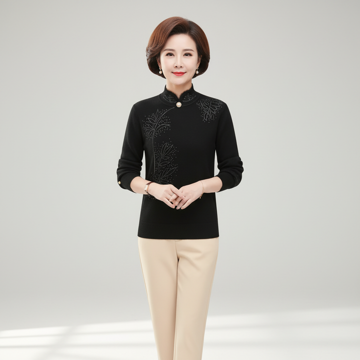Women’s Casual Mandarin Collar Jumper | Winter