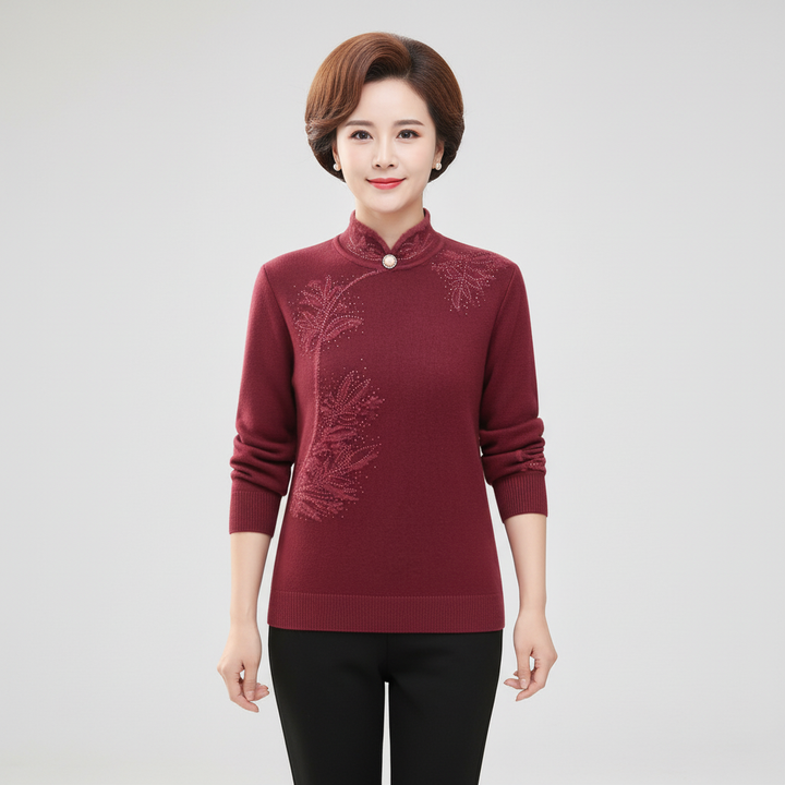 Women’s Casual Mandarin Collar Jumper | Winter