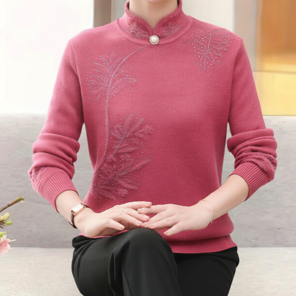 Women’s Casual Mandarin Collar Jumper | Winter
