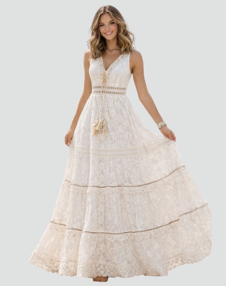 Women's Boho A-Line Summer Dress | Maxi