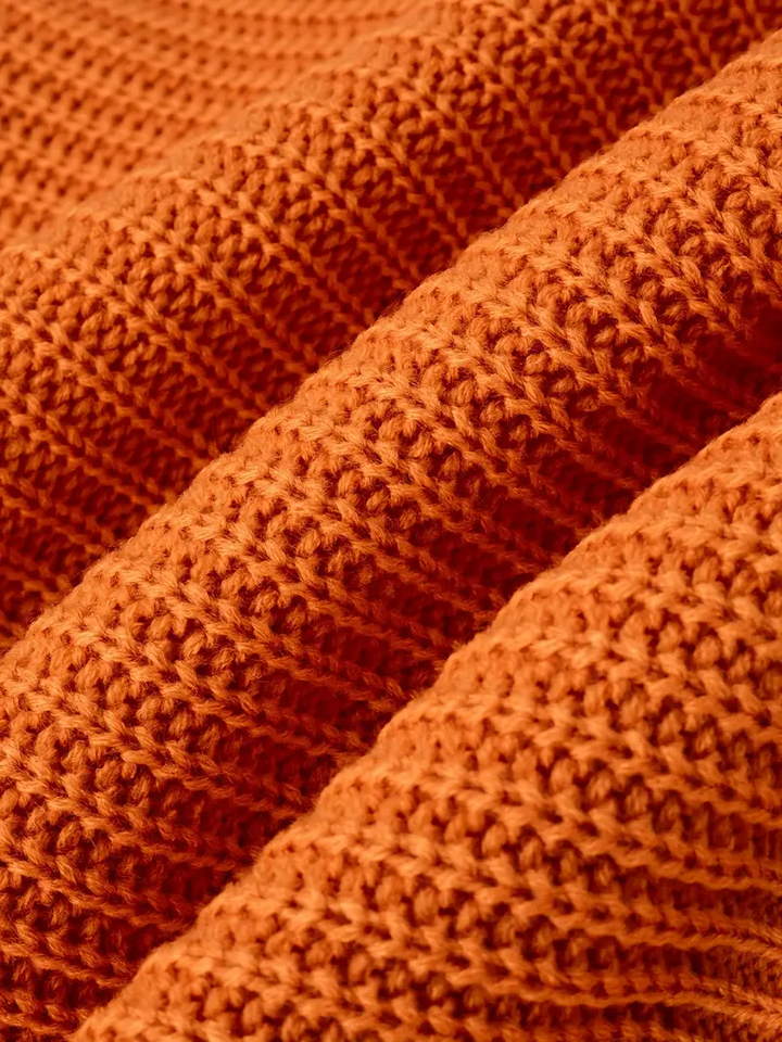 Gilet oversize à col en maille épaisse pour femme