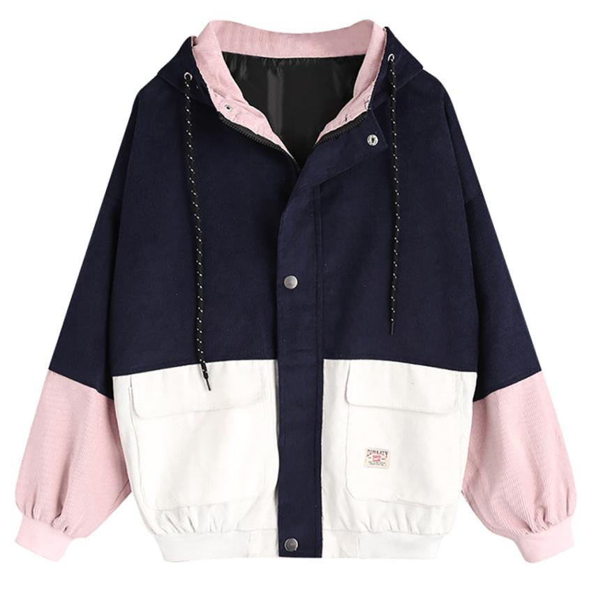 Veste d'hiver streetwear oversize pour femme | Capuche
