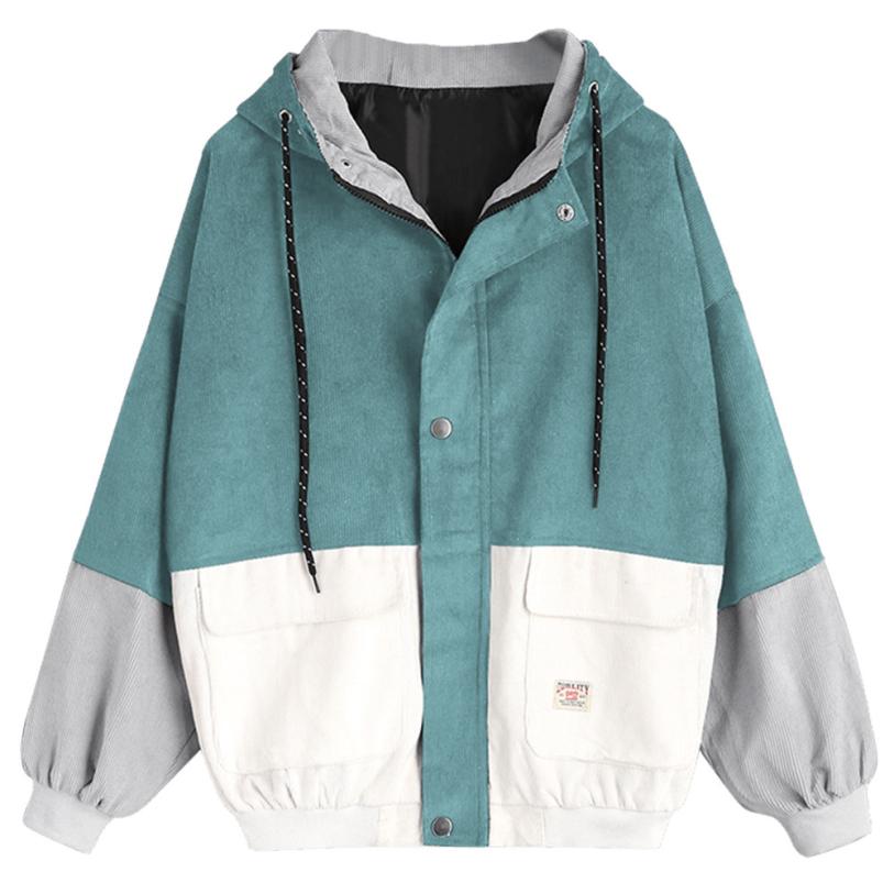 Veste d'hiver streetwear oversize pour femme | Capuche