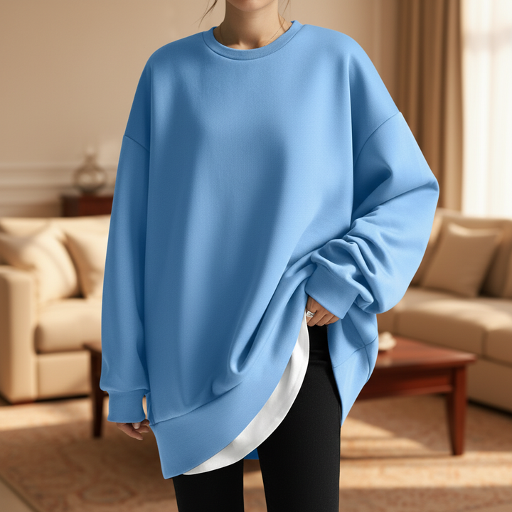 Women's Oversized Drop Shoulder Sweatshirt | Long Sleeves