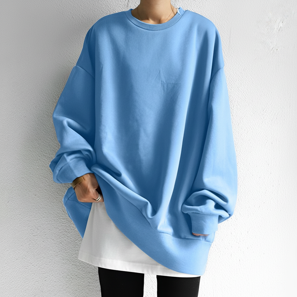 Women's Oversized Drop Shoulder Sweatshirt | Long Sleeves