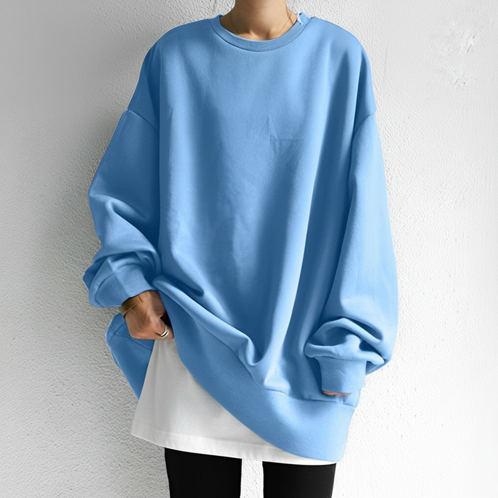 Women's Oversized Drop Shoulder Sweatshirt | Long Sleeves