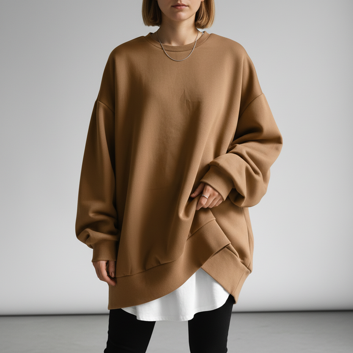 Women's Oversized Drop Shoulder Sweatshirt | Long Sleeves