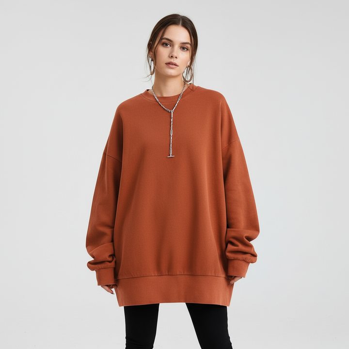Women's Oversized Drop Shoulder Sweatshirt | Long Sleeves