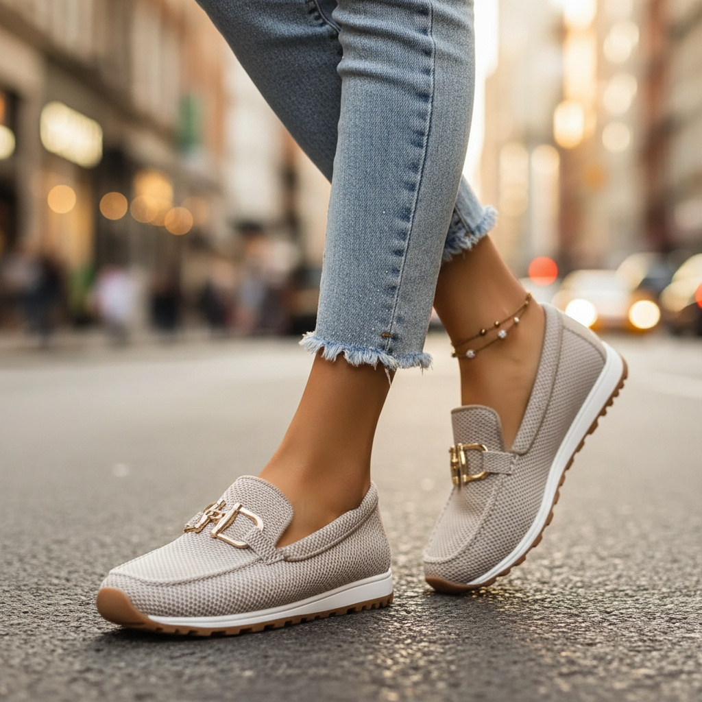 Women's Flat Buckle Loafers | Slip On