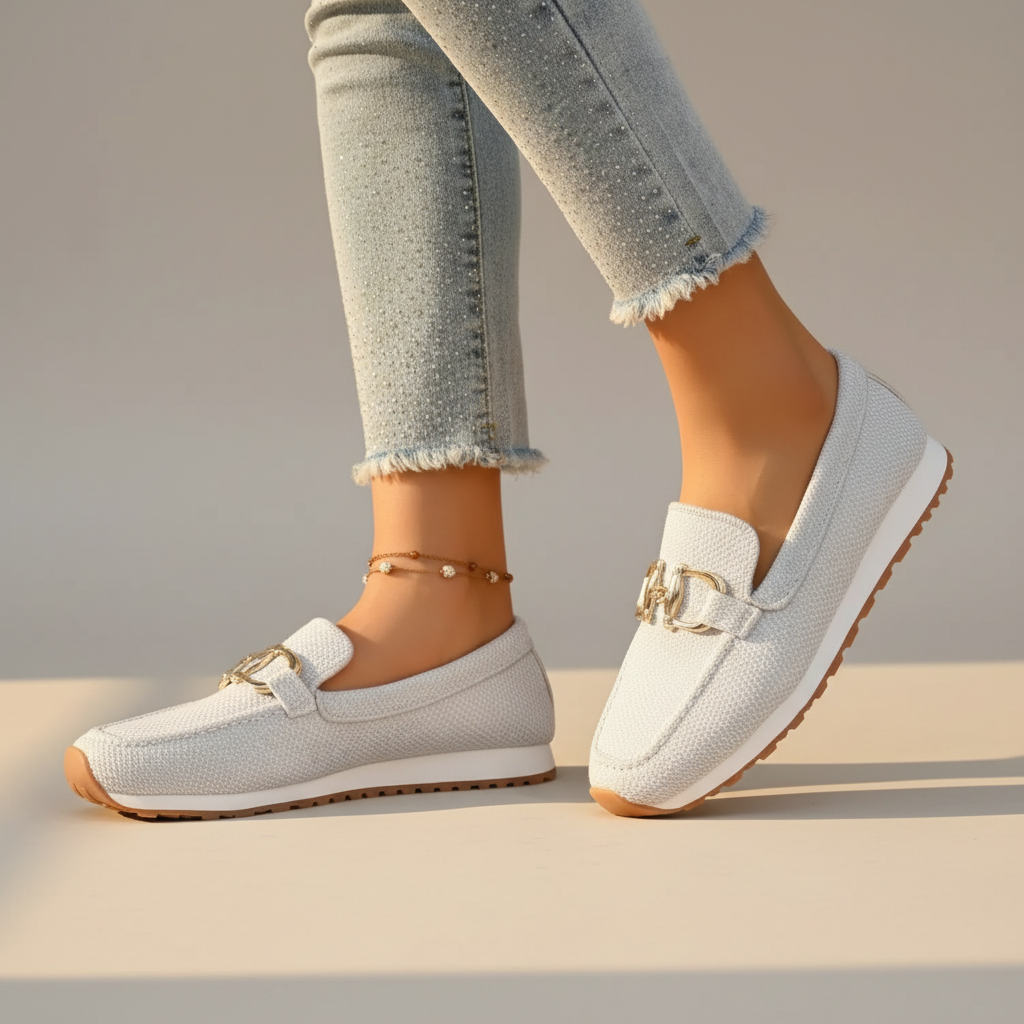 Women's Casual Flat Buckle Loafers | Slip On