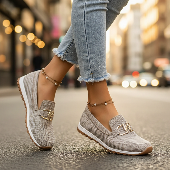 Women's Flat Buckle Loafers | Slip On