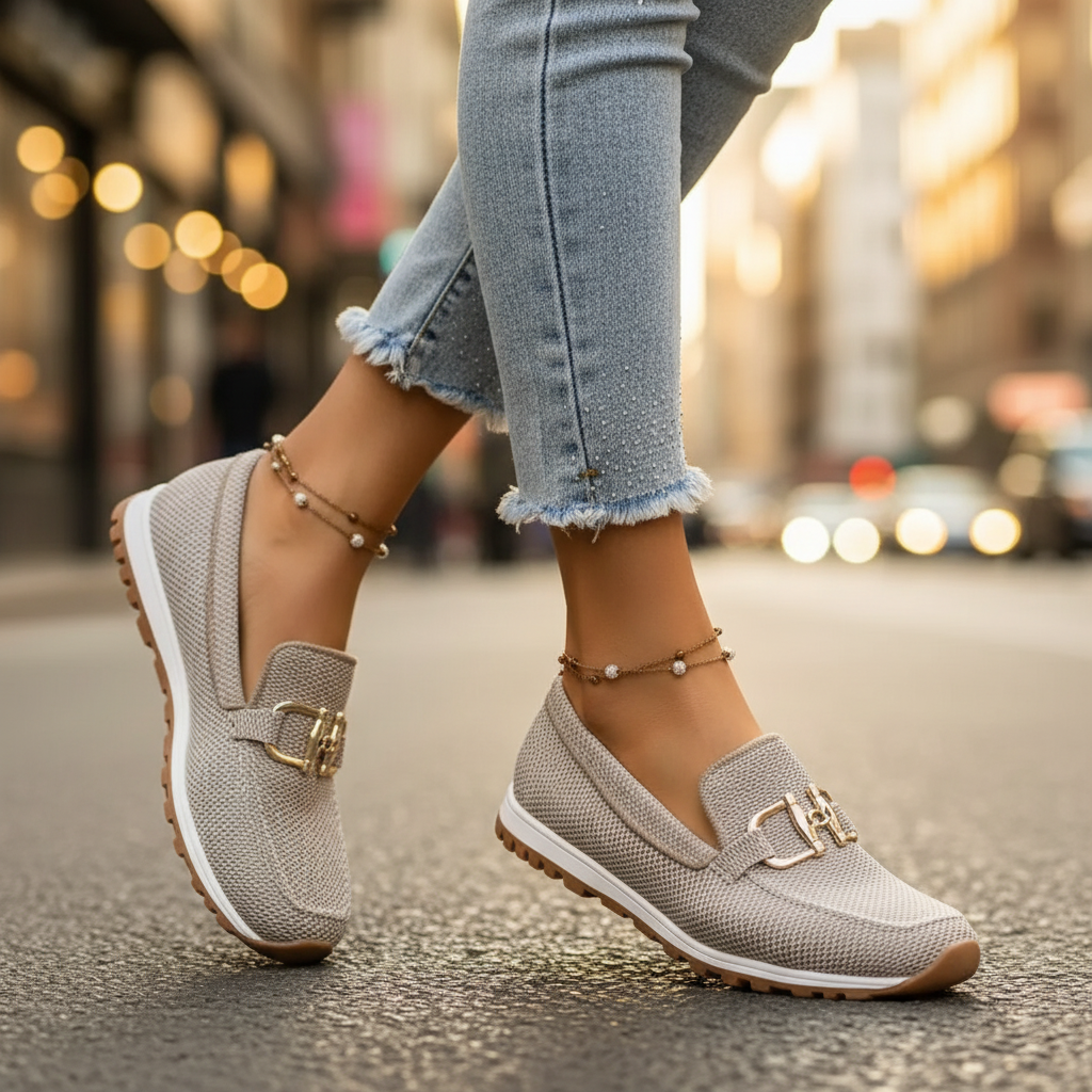 Women's Casual Flat Buckle Loafers | Slip On