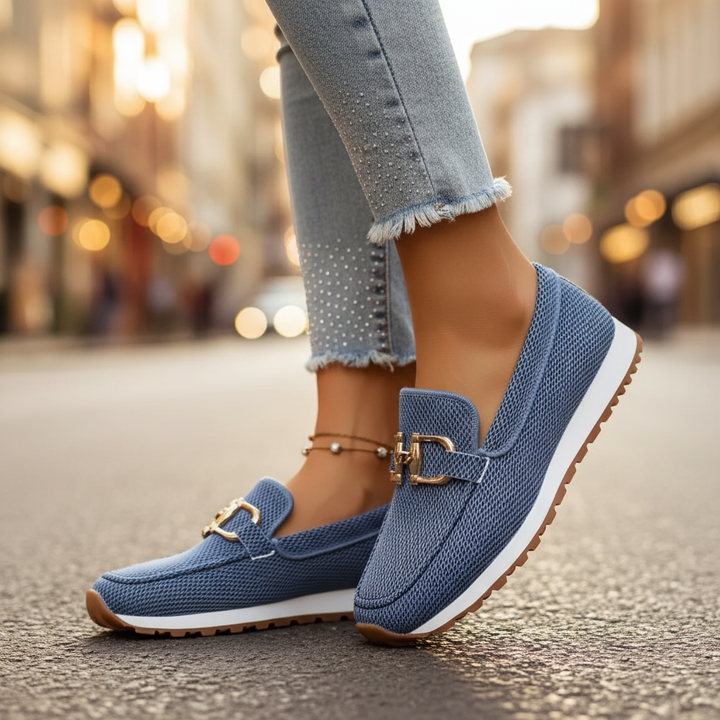 Women's Casual Flat Buckle Loafers | Slip On