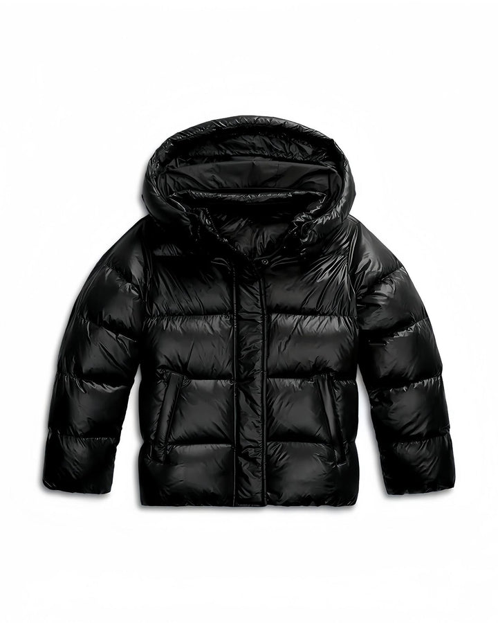 Women's Winter Zip Up Puffer Jacket | Cropped